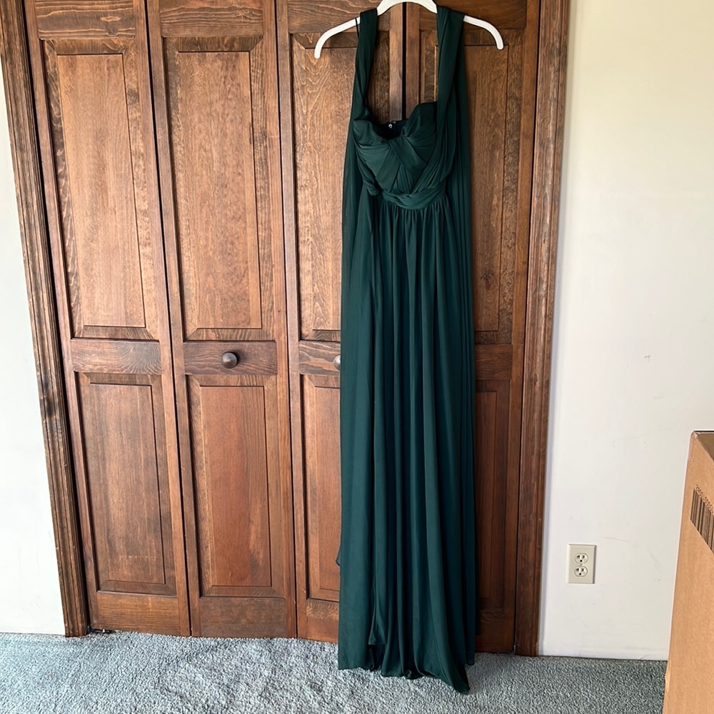 Chicky Convertible Bridesmaid Dress in Emerald - S